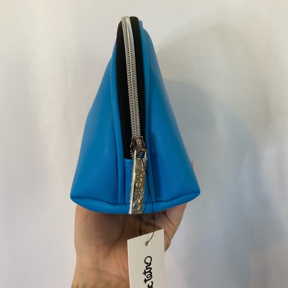 Marc Tetro Schnauzer Dog Blue Cosmetic Makeup Bag NWT - Picture 8 of 8